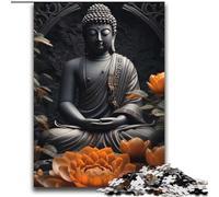 Jigsaw Puzzle 1000 Pieces Spiritual Buddha Statue Educational Family Game Staycation Kill Time Educational Toy (size 38x52cm)