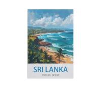 Jigsaw Puzzle 1000 Pieces，Sri Lanka Indian Ocean，Wood Adult Toys Decompression Game（75x50cm）-GB62