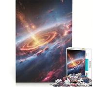 Jigsaw Puzzle 1000 Pieces Starry Light Space Collage, Brain Teaser Game, Difficult Challenge, Gifts for Friends And Family 38x26cm