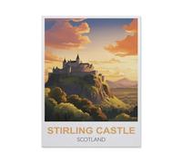 Jigsaw Puzzle 1000 Pieces，Stirling Castle Scotland Vintage Travel Poster，Paper Children Toys Decompression Game（38x26cm）-DB76