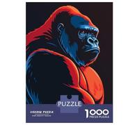 Jigsaw Puzzle 1000 Pieces Stylized Gorilla Portrait Puzzles for Adults Toy Wall Decor Hand Speed Race Deal As Gifts for The Whole Family 70x50cm/1000pcs