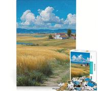 Jigsaw Puzzle 1000 Pieces Summer on The Golden Plain, Practical Game, Difficult Hard, Unique Gifts for Birthday And Christmas 38x52cm