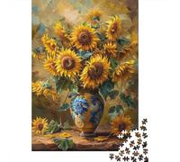 Jigsaw Puzzle 1000 Pieces Sunflower Still Life Jigsaw 38x26cm/1000pcs Gift For Kids Challenging Creative Family Game DIY Cardboard
