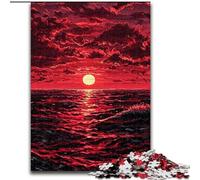 Jigsaw Puzzle 1000 Pieces Sunset at Sea cardboard Puzzles 26X38CM Home Decor Brain Teaser Game for Teenagers & Family Interaction