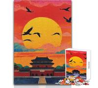 Jigsaw Puzzle 1000 Pieces Sunset Over Forbidden City Toys Educational Games Analysis And Logic Secret Santa Gifts Size 38x26cm