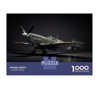 Jigsaw Puzzle 1000 Pieces Supermarine Spitfire Airplane Jigsaws for Adults Brain Teaser Game Improve Memory Deal As Gifts for The Whole Family 52x38cm/1000pcs