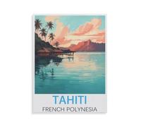 Jigsaw Puzzle 1000 Pieces，Tahiti French Polynesia，Paper Adult Toys Decompression Game（38x26cm）-HZ85