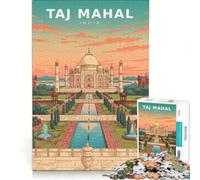 jigsaw puzzle 1000 pieces Taj Mahal | Stress Reliever Educational Toy Antistress Vacation at home Killing time 38x52cm