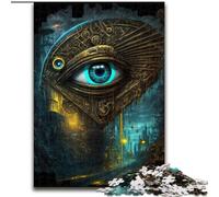 Jigsaw Puzzle 1000 Pieces The Art of The Eye Made of Wood, Fun Activity for at Home 50x75cm Family Fun Craft, Perfect for Birthdays, Holidays