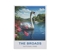 Jigsaw Puzzle 1000 Pieces，The Broads National Park，Paper Children Toys Decompression Game（38x26cm）-S90