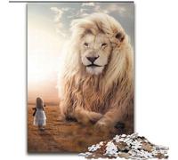 Jigsaw Puzzle 1000 Pieces The Huge White Lion Wooden Jigsaw Puzzles for Adults size 50x75cm Ideal DIY Decor & Brain Teaser Gift