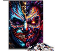 Jigsaw Puzzle 1000 Pieces The Psycho Clown Impossible Jigsaw Puzzles for Adults size 50x75cm Ideal for Family Fun, Relaxation