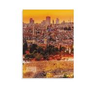 jigsaw puzzle 1000 pieces，The roofs of Jerusalem，for age 14 years and over Puzzle game Offered as gifts for the whole family（75x50cm）-AO96