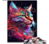 Jigsaw Puzzle 1000 Pieces The Trusting Cat Made of Wood, Fun Present & Activity for Home 50x75cm Develops Hand-Eye Coordination Skills, Perfect for Birthday Gifts