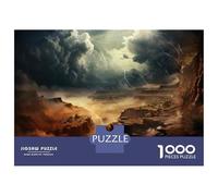 Jigsaw Puzzle 1000 Pieces Thunderstorm Canyon Adventure Adult Jigsaw Puzzle Brain Teaser Game Staycation Kill Time Deal As Gifts for The Whole Family 70x50cm/1000pcs