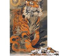 Jigsaw Puzzle 1000 Pieces Tiger Style Japanese Square Puzzles for Adults And Paper Puzzles Home Decoration Puzzle Toys 38x26cm/1000pcs