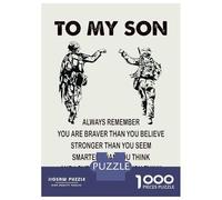 Jigsaw Puzzle 1000 Pieces To My SOn Love Dad Adult Jigsaw Puzzle Brain Teaser Game Staycation Kill Time Deal As Gifts for The Whole Family 70x50cm/1000pcs
