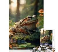 Jigsaw Puzzle 1000 Pieces Toad in A Forest Adult Jigsaw Puzzles Difficult Challenge Wishlist with Santa Claus Gifts for Friends And Family (50x75cm)