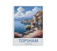 Jigsaw Puzzle 1000 Pieces，Topsham Devon，Large Family Puzzle Game Artwork for Adults Teens（50x70cm）-HE75
