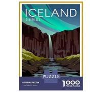 Jigsaw Puzzle 1000 Pieces Travel to Iceland Adult Jigsaw Puzzle Brain Teaser Game Staycation Kill Time Deal As Gifts for The Whole Family 70x50cm/1000pcs
