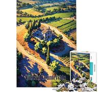 Jigsaw Puzzle 1000 Pieces Tuscan Villa Landscape Jigsaw Puzzles for Adults Hand Speed Race Difficult And Challenge for Is Ideal As A Gifts (Size 50x75cm)