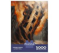 Jigsaw Puzzle 1000 Pieces Twisted Reality - Surreal Apocalypse Art, Collapsing Cityscape Puzzles for Adults Toy Wall Decor Hand Speed Race Deal As Gifts for The Whole Family 52x38cm/1000pcs