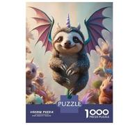 Jigsaw Puzzle 1000 Pieces Unicorn Dragon Baby Sloth Hybrid Puzzles for Adults Toy Wall Decor Hand Speed Race Deal As Gifts for The Whole Family 38x26cm/1000pcs