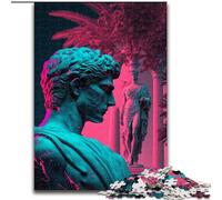 Jigsaw Puzzle 1000 Pieces Vaporwave Aesthetics Puzzles for Adults size 50x75cm Perfect Home Or Office Decor, Ideal