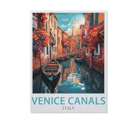 Jigsaw Puzzle 1000 Pieces,Venice Canals Italy,Paper Adult Toys Decompression Game-DQ146-50x70cm