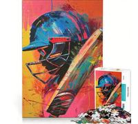 Jigsaw Puzzle 1000 Pieces Vibrant Cricketer Educational Games Decompressing Intellectual Suitable for Desktop Decoration 50x75cm