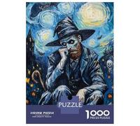 Jigsaw Puzzle 1000 Pieces Vincent Van Gogh Halloween Jigsaws for Adults Brain Teaser Game Improve Memory Deal As Gifts for The Whole Family 52x38cm/1000pcs