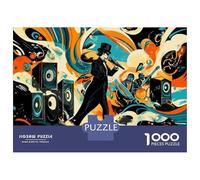 Jigsaw Puzzle 1000 Pieces Vintage Jazz Band Performance Puzzles for Adults Toy Wall Decor Hand Speed Race Deal As Gifts for The Whole Family 38x26cm/1000pcs