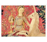 Jigsaw Puzzle 1000 Pieces Vintage The Lady and the Unicorn Art Wood for Adults Children Games Learning Toy Jq312Mk 38x26CM
