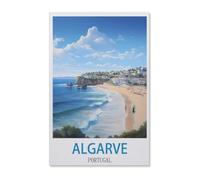 Jigsaw Puzzle 1000 Pieces，Vintage Travel Poster Algarve Portugal，Paper Adult Toys Decompression Game 38x52cm-G66