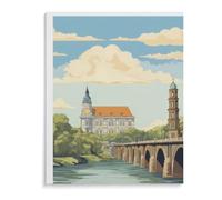 Jigsaw Puzzle 1000 Pieces，Vintage Travel Poster Dresden Germany，Large Family Puzzle Game Artwork for Adults Teens（50x70cm）-B38