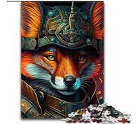 Jigsaw Puzzle 1000 Pieces Warrior Fox cardboard Puzzles size 26x38cm Perfect for Christmas, Halloween, Easter, New Year