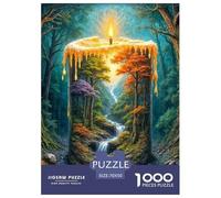 Jigsaw Puzzle 1000 Pieces Waterfall Inside The Candle Puzzles 70x50cm/1000pcs Gift For Kids Stress Reliever Educational Games DIY Cardboard