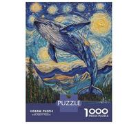 Jigsaw Puzzle 1000 Pieces Whale's Starry Leap Puzzles for Adults Toy Wall Decor Hand Speed Race Deal As Gifts for The Whole Family 38x26cm/1000pcs