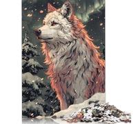 Jigsaw Puzzle 1000 Pieces White Wolf In Snowy Forest Square Puzzles for Adults And Wooden Puzzles Home Decoration Puzzle Toys 1000pcs (75x50cm)