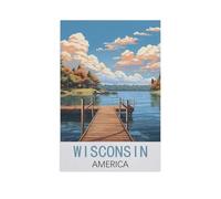 Jigsaw Puzzle 1000 Pieces，Wisconsin America，Paper Children Toys Decompression Game（50x70cm）-FN57
