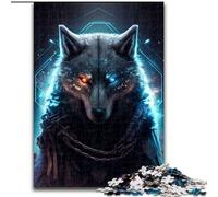 Jigsaw Puzzle 1000 Pieces Wolf Cyber Jigsaw Puzzles for Adults Relaxing Entertainment, Home Decor size 38x26cm