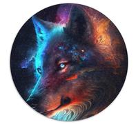 Jigsaw Puzzle 1000 Pieces Wolf Nebula Round Puzzle 1000 Pieces Jigsaw Challenging Brain Teaser for Teenagers, Family Fun Interactive Game 1000pcs (67.5x67.5cm)