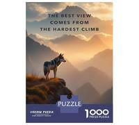 Jigsaw Puzzle 1000 Pieces Wolf on Mountain Motivation Inspiration Puzzles for Adults Toy Wall Decor Hand Speed Race Deal As Gifts for The Whole Family 52x38cm/1000pcs