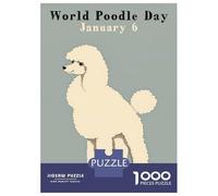 Jigsaw Puzzle 1000 Pieces World Poodle Day Jigsaws for Adults Brain Teaser Game Improve Memory Deal As Gifts for The Whole Family 38x26cm/1000pcs
