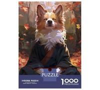Jigsaw Puzzle 1000 Pieces Zen Meditating Corgi Dog Jigsaws for Adults Brain Teaser Game Improve Memory Deal As Gifts for The Whole Family 38x26cm/1000pcs