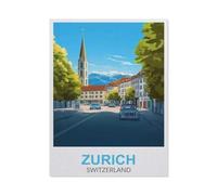 Jigsaw Puzzle 1000 Pieces，Zurich Switzerland，Large Family Puzzle Game Artwork for Adults Teens（38x52cm）-FC16