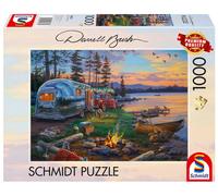 Jigsaw Puzzle 1000 PQ Lake Campfire Darrel Bush 112721
