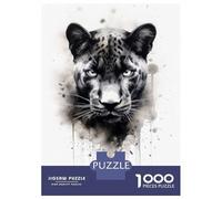 Jigsaw Puzzle 1000 Puma Beauty Watercolor Adult Jigsaw Puzzle Brain Teaser Game Precision Cutting Unique Gifts for Birthday And Christmas 52x38cm/1000pcs