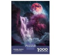 Jigsaw Puzzle 1000 Sakura Waterfall Jigsaw for Adults Family Game Analysis And Logic Unique Gifts for Birthday And Christmas 52x38cm/1000pcs