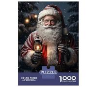 Jigsaw Puzzle 1000 Santas Cheerful Arrival Adult Jigsaw Puzzle Brain Teaser Game Precision Cutting Unique Gifts for Birthday And Christmas 70x50cm/1000pcs